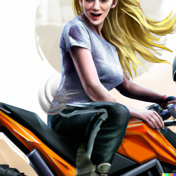 DALL·E 2023-01-23 17.16.46 - motorcycle rider, blonde female, riding adventure motorcycle, realistic digital painting.png